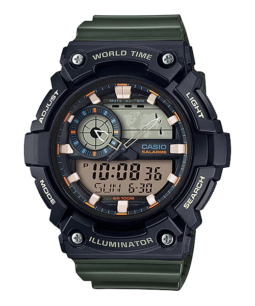 Casio AEQ-200W-3AVDF Anadigit Sports Men