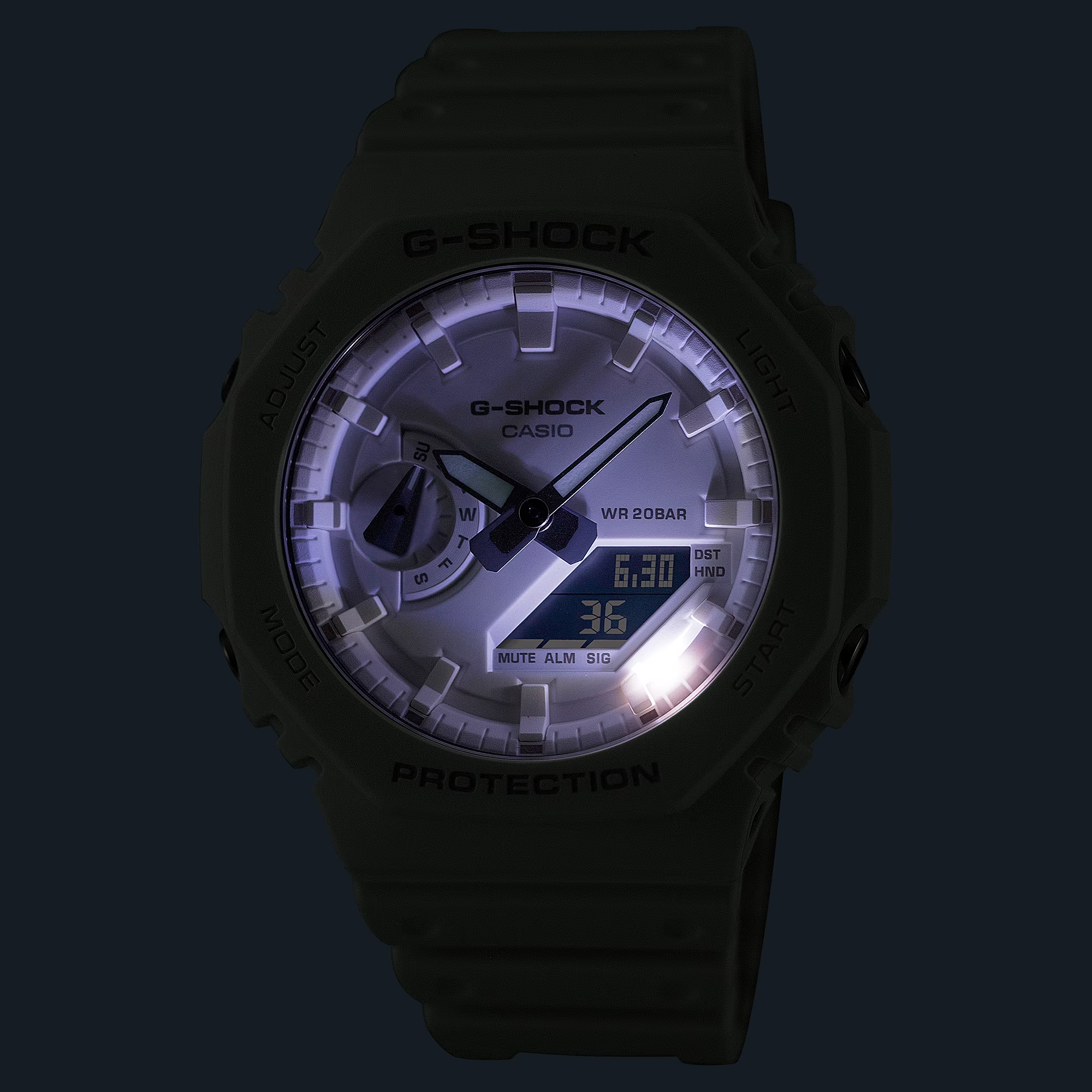 Casio G-Shock GA-2100-7A7DR Analog-Digital Combination