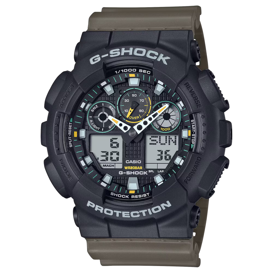 Casio G-Shock GA-100TU-1A3DR Analog-Digital Combination