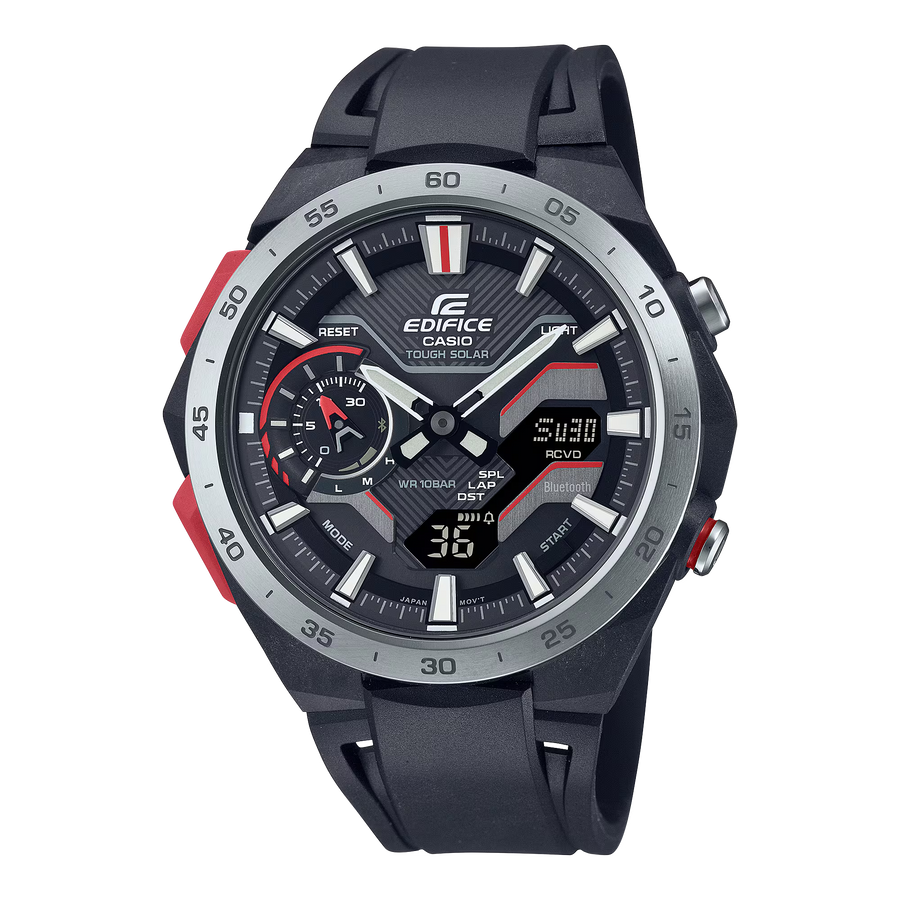 Casio Edifice ECB-2200P-1ADF Windflow Chronograph Analog Digital Combination