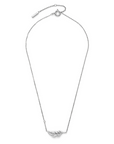 Olivia Burton 24100212 Signature Feather Silver Tone Necklace