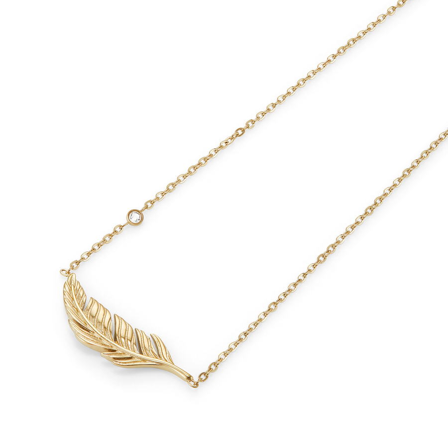 Olivia Burton 24100213 Signature Feather Gold Plated Necklace