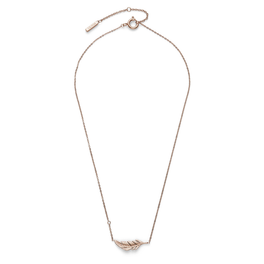 Olivia Burton 24100214 Signature Feather Rose Gold Plated Necklace