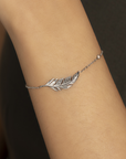 Olivia Burton 24100215 Signature Feather Silver Tone Bracelet