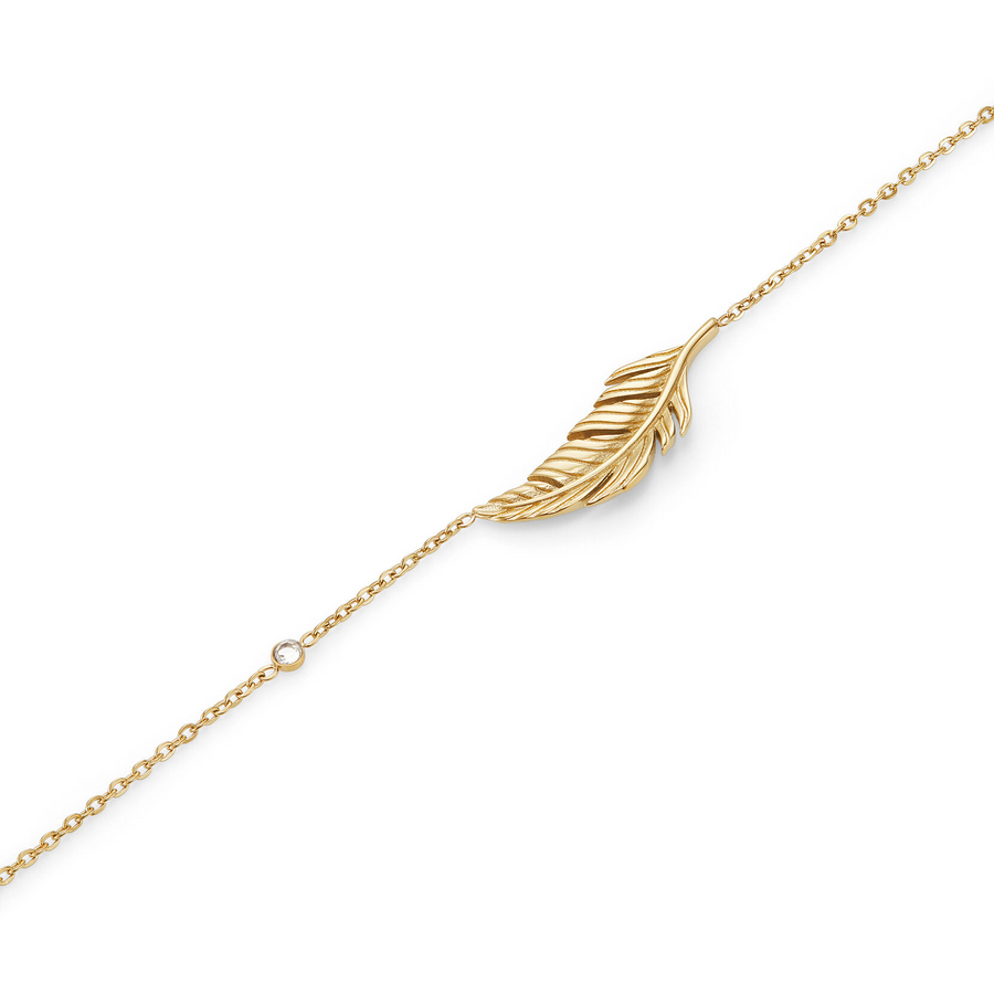 Olivia Burton 24100216 Signature Feather Gold Plated Bracelet