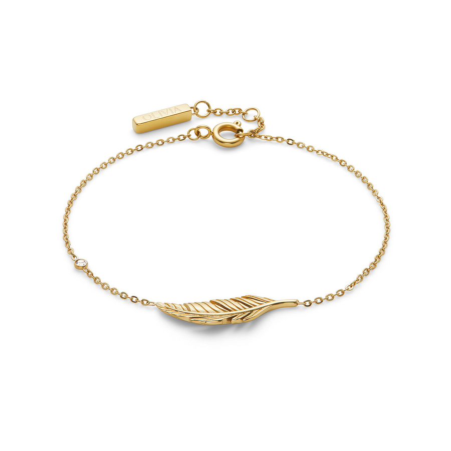 Olivia Burton 24100216 Signature Feather Gold Plated Bracelet