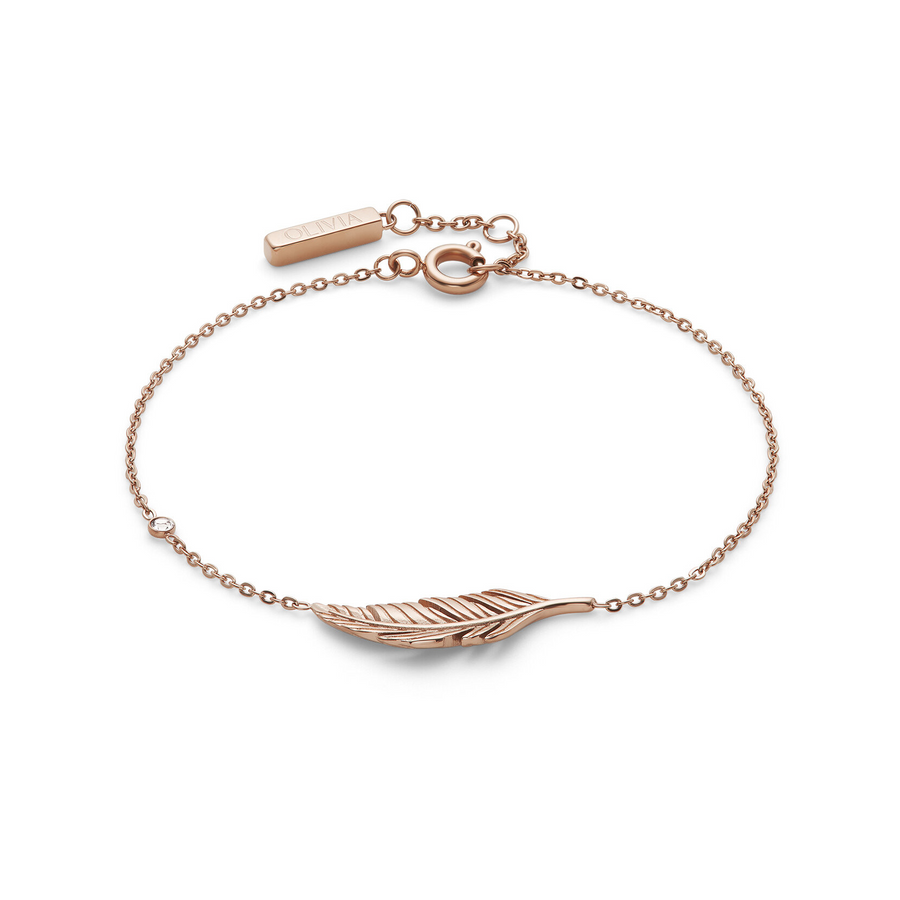 Olivia Burton 24100217 Signature Feather Rose Gold Plated Bracelet