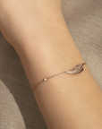 Olivia Burton 24100217 Signature Feather Rose Gold Plated Bracelet