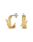 Olivia Burton 24100219 Signature Feather Gold Plated Hoop Earrings