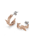 Olivia Burton 24100220 Signature Feather Rose Gold Plated Hoop Earrings