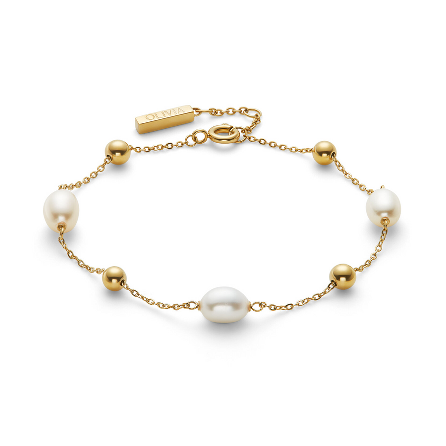 Olivia Burton 24100202 Trend Edition By The Sea Pearl Gold Plated Bracelet