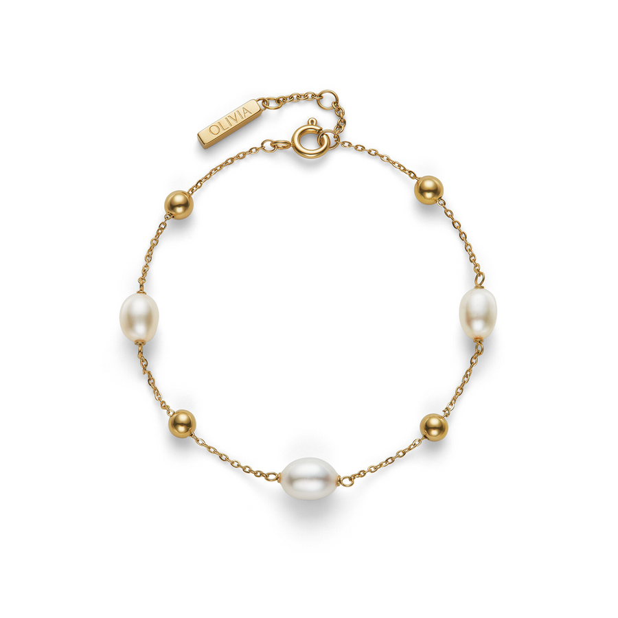 Olivia Burton 24100202 Trend Edition By The Sea Pearl Gold Plated Bracelet