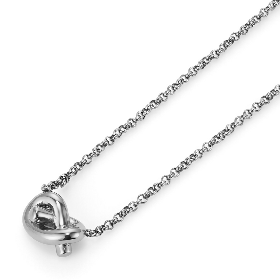 Olivia Burton 24100222 Classic Lover's Knot Silver Tone Necklace