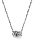 Olivia Burton 24100222 Classic Lover's Knot Silver Tone Necklace