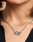 Olivia Burton 24100222 Classic Lover's Knot Silver Tone Necklace