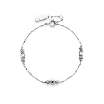 Olivia Burton 24100279 Classic Dainty Silver Tone Bracelet