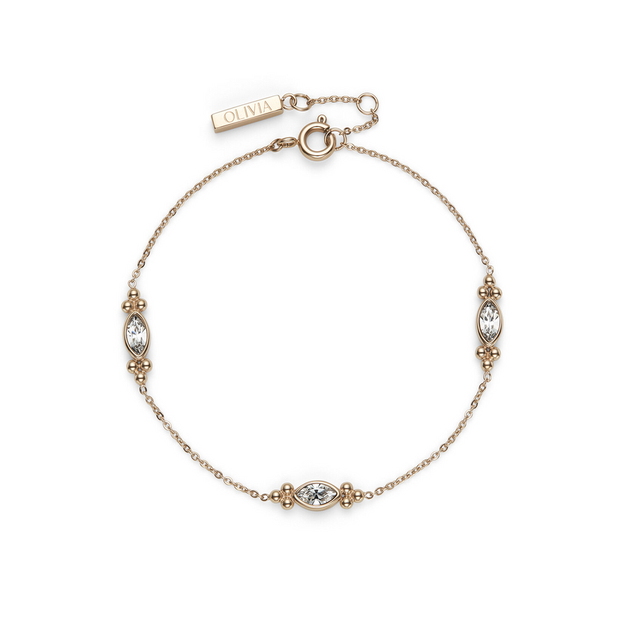 Olivia Burton 24100281 Classic Dainty Rose Gold Plated Bracelet