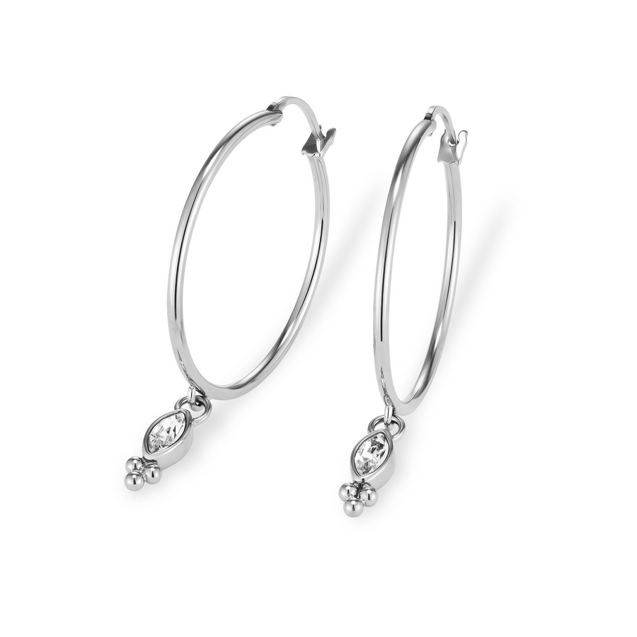 Olivia Burton 24100282 Classic Dainty Silver Tone Hoop Earrings