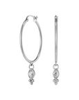 Olivia Burton 24100282 Classic Dainty Silver Tone Hoop Earrings