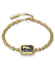 Olivia Burton 24100240 Signature Shooting Star Onyx & Gold Plated Bracelet