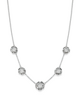 Olivia Burton 24100251 Signature Tudor Rose Silver Tone Multi Station Necklace