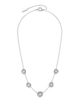 Olivia Burton 24100251 Signature Tudor Rose Silver Tone Multi Station Necklace