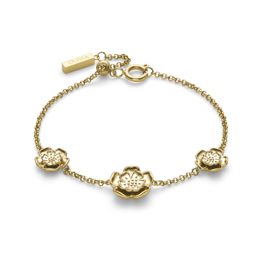 Olivia Burton 24100244 Signature Tudor Rose Gold Plated Bracelet