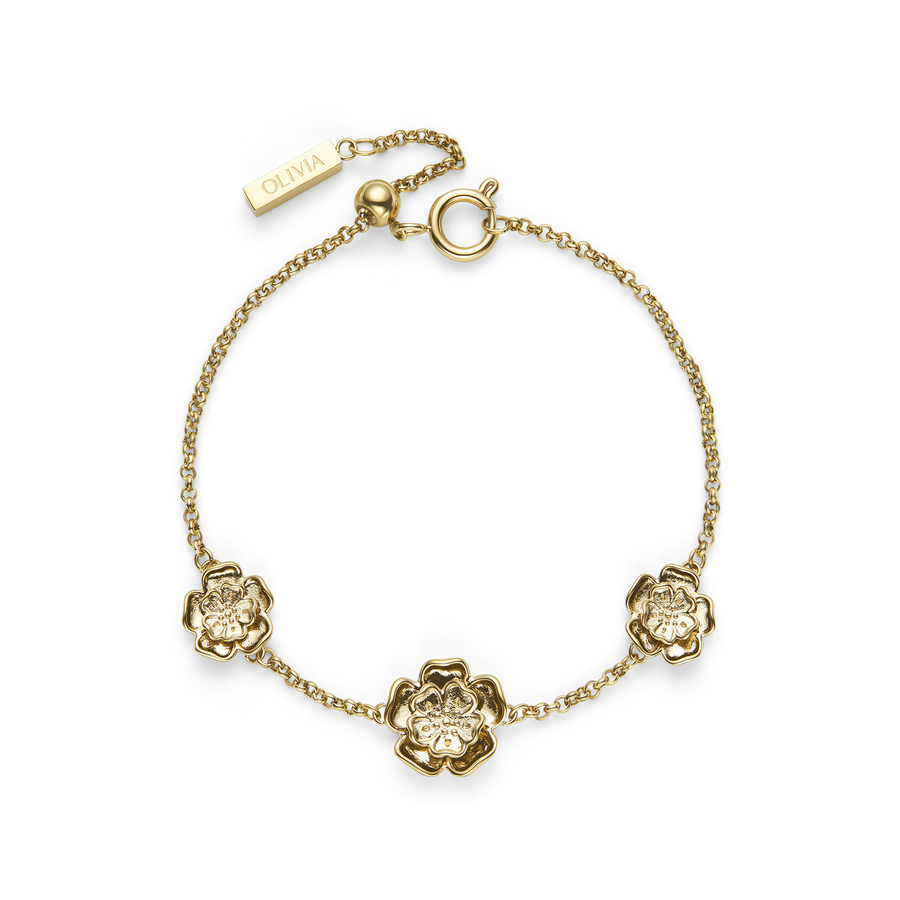 Olivia Burton 24100244 Signature Tudor Rose Gold Plated Bracelet