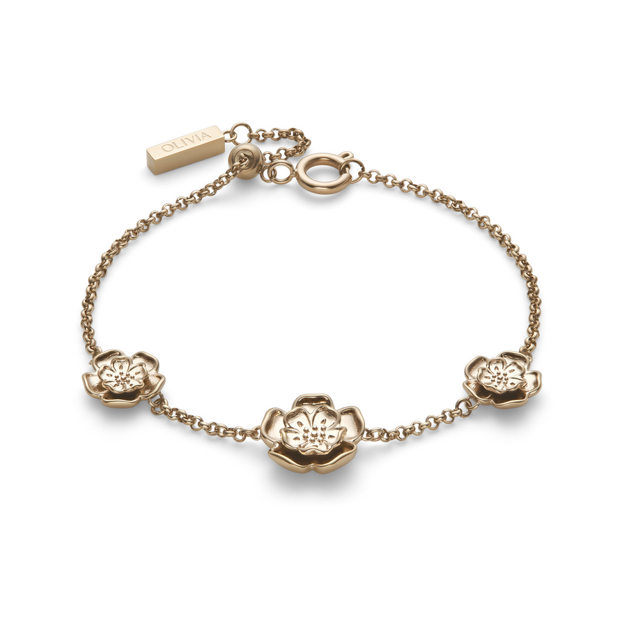 Olivia Burton 24100245 Signature Tudor Rose Rose Gold Plated Bracelet