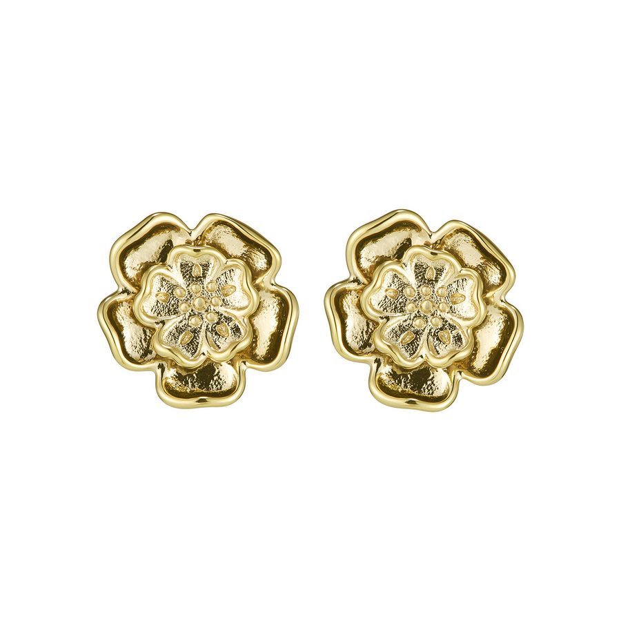 Olivia Burton 24100255 Signature Tudor Rose Gold Plated Stud Earrings