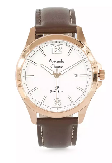 Alexandre Christie AC1029MDLRGSL Primo Steel Analog