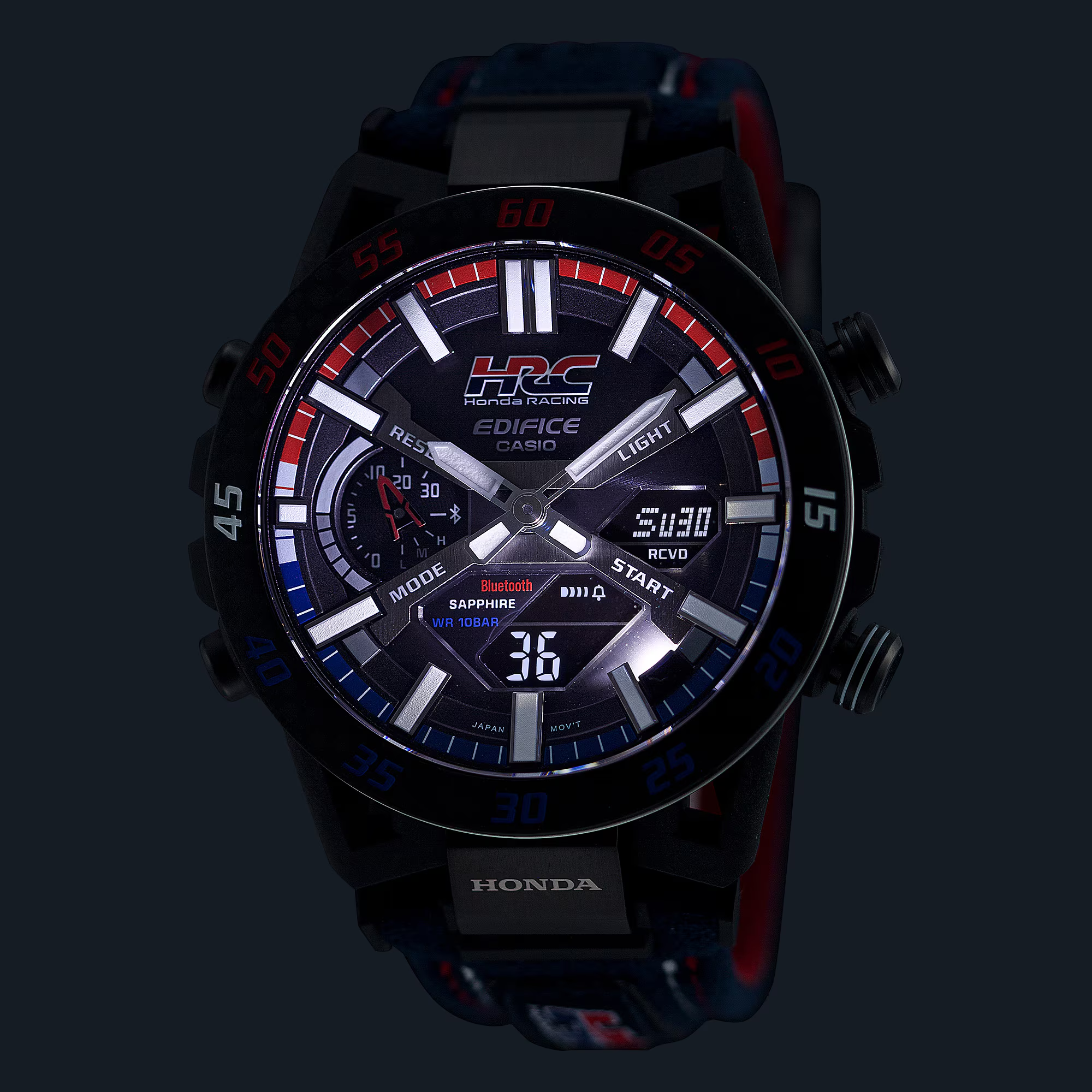 Casio Edifice ECB-2000HR-1ADR Honda Racing Collaboration Model Sospensione Analog Digital Combination