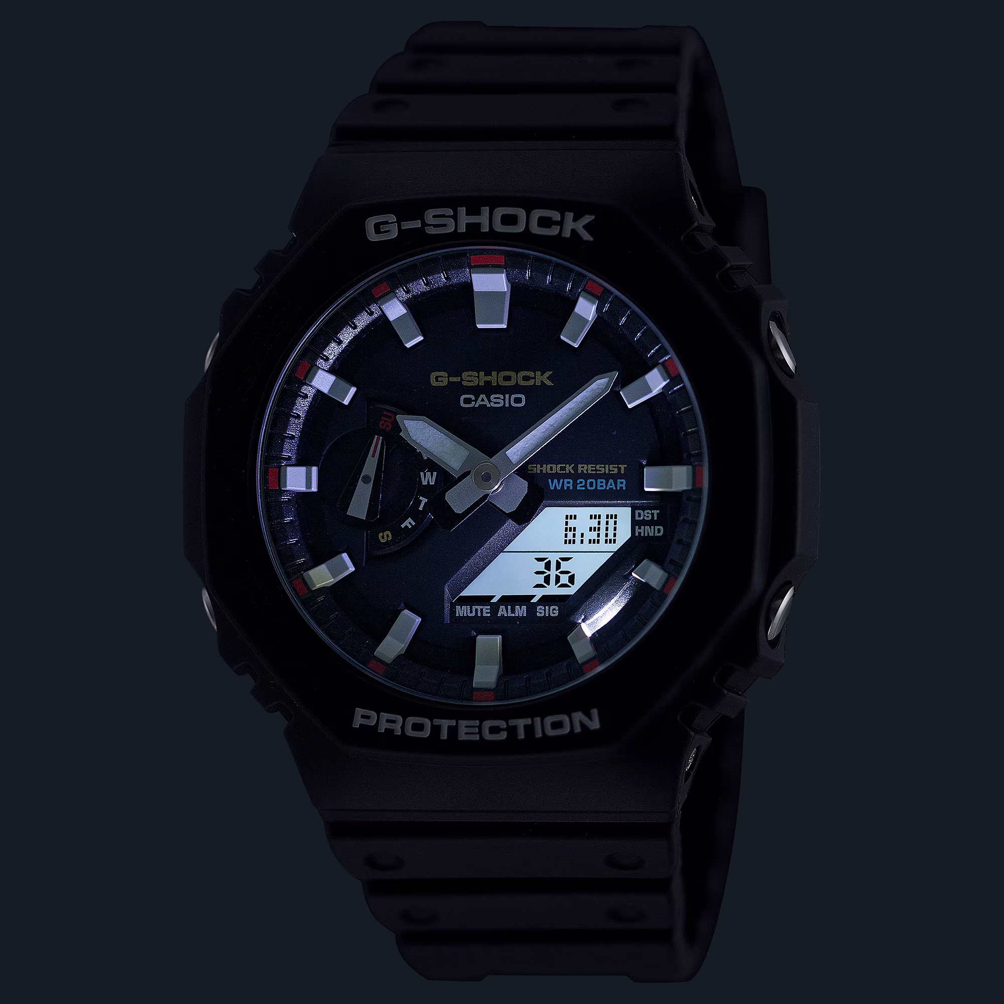 Casio G-Shock GA-2100RL-1ADR Analog-Digital Combination