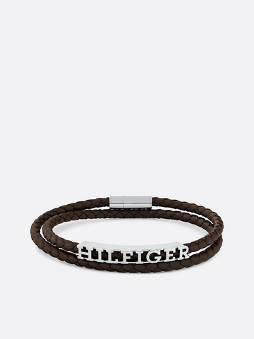 Tommy Hilfiger 2790589 Brown Woven Leather Bracelet