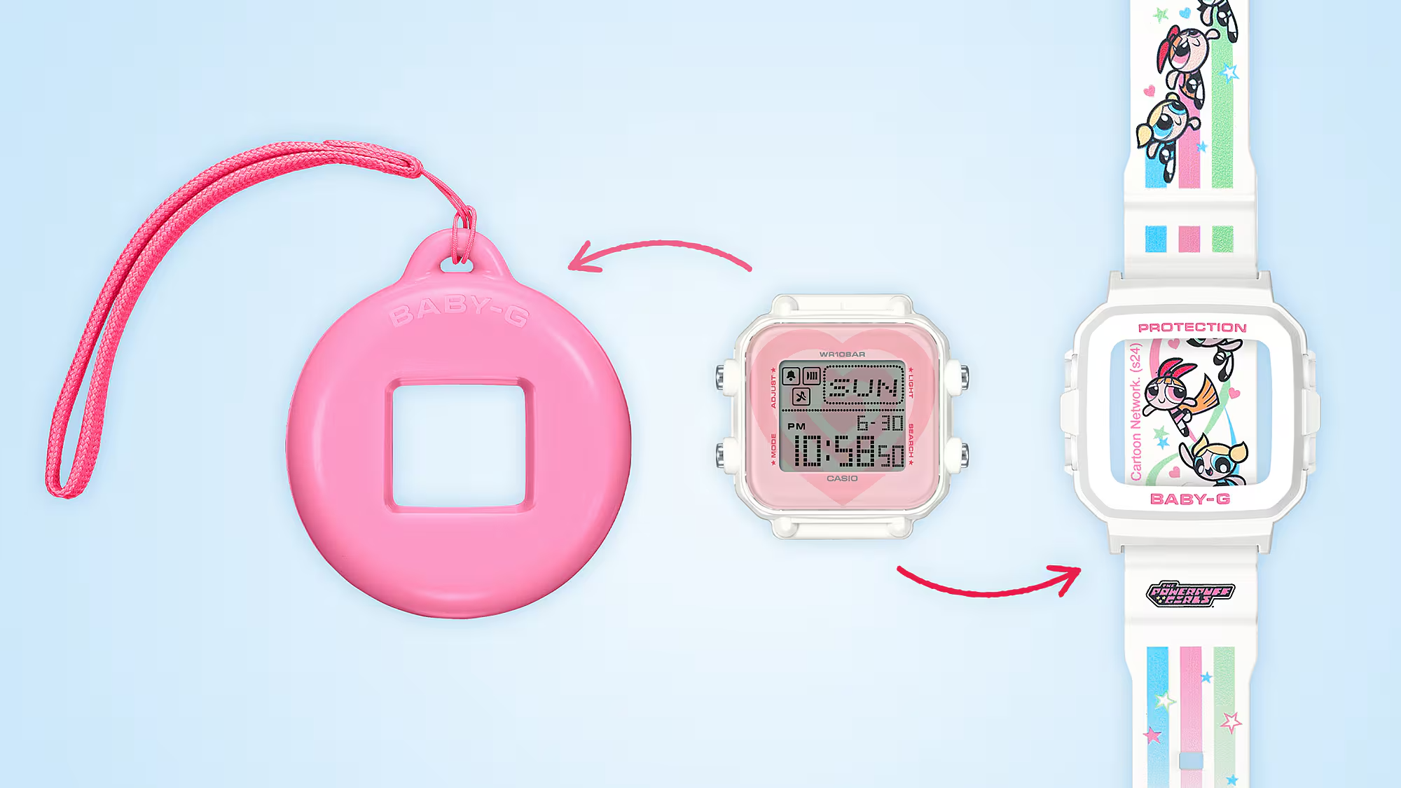 Casio Baby-G BGD-10KPP-7DR BABY-G＋PLUS THE POWERPUFF GIRLS collaboration modelDigital