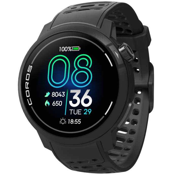 Coros Pace Pro Black Silicone GPS Sport Watch