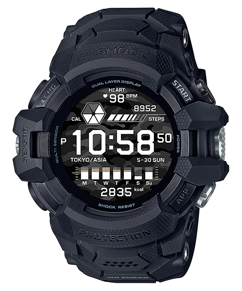 Casio G-Shock GSW-H1000-1A G-SQUAD PRO Wear OS by Google equipped Smart Watch