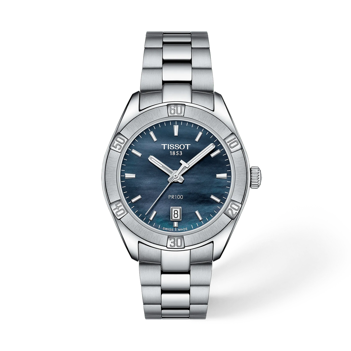 Tissot PR 100 Sport Chic 36mm T101.910.11.121.00 Women's Quartz Watch - front (image 1)