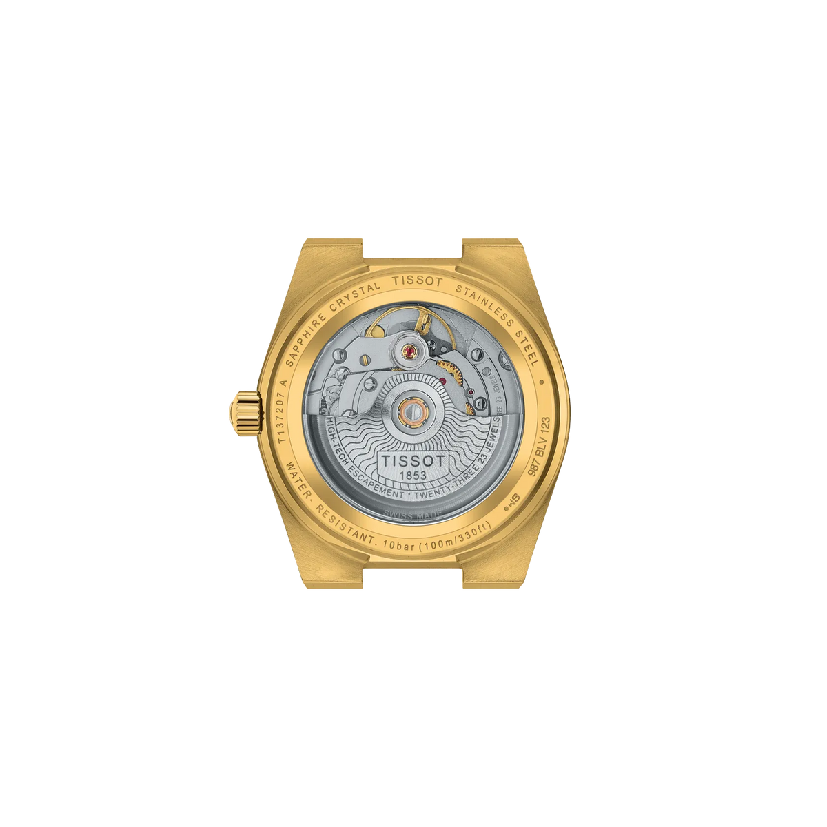 Tissot PRX 35mm T137.207.33.021.00 Unisex Automatic Watch - caseback / rear (image 3)