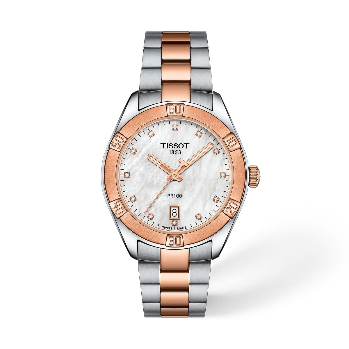 Tissot PR 100 Sport Chic 36mm T101.910.22.116.00 Women's Quartz Watch - front (image 1)