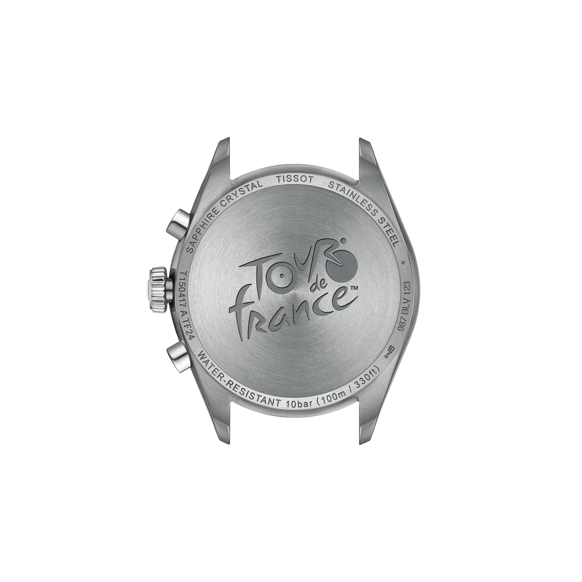 Tissot PR 100 Tour de France 40mm T150.417.11.051.00 Men's Quartz Chronograph Watch - caseback / rear (image 3)