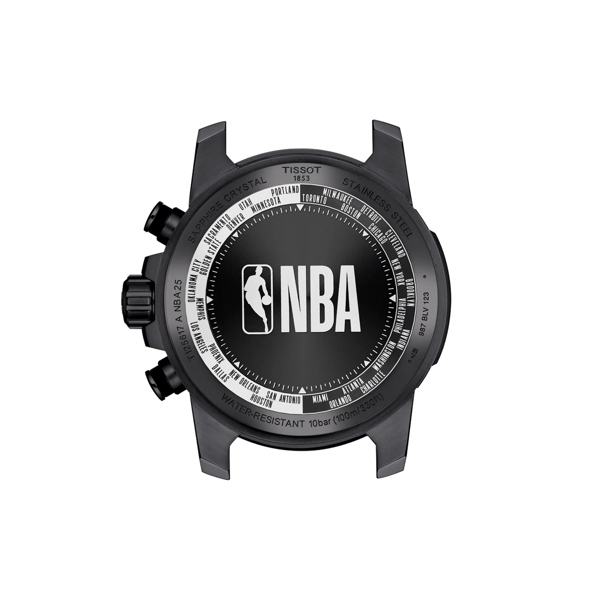 Tissot Supersport NBA Special Edition 45.5mm T125.617.37.067.00 Men's Quartz Chronograph Watch - caseback / rear (image 3)