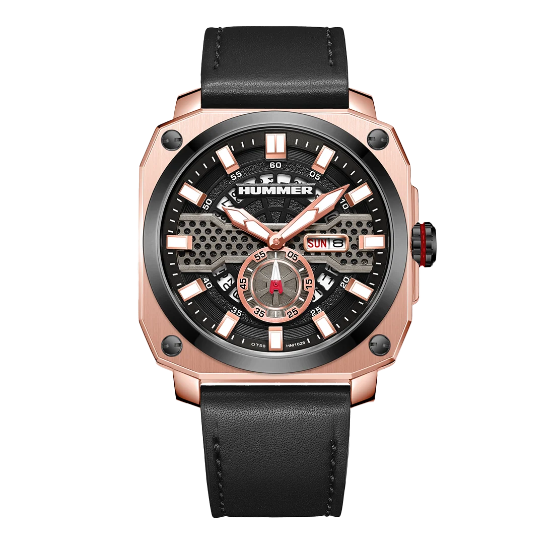 Hummer HM1026-1030 Men’s Japanese Quartz Stainless Steel Watch 44mm