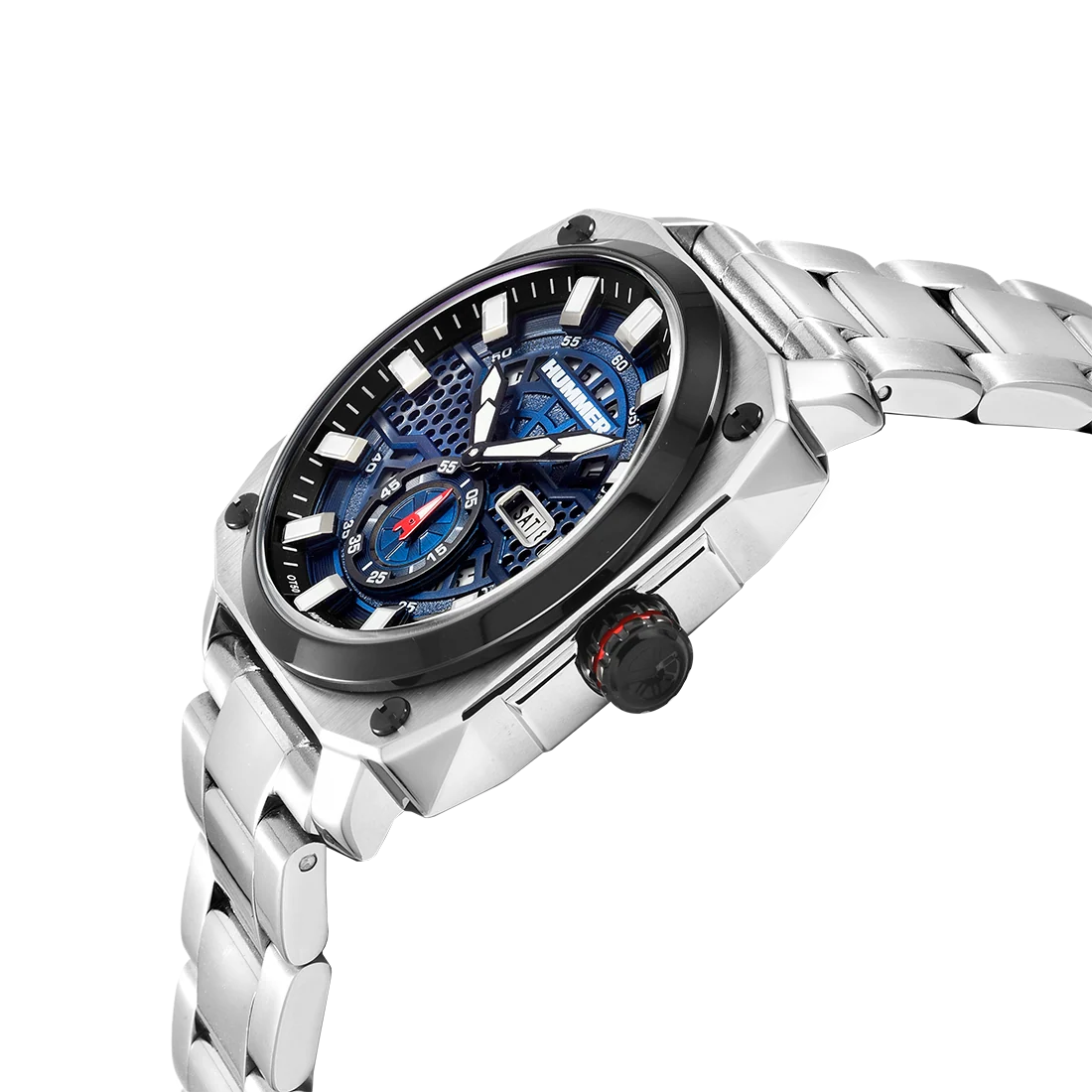 Hummer HM1027-1382 Men’s Multi-Function Japanese Quartz Blue Stainless Steel Watch