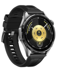 HUAWEI WATCH GT 6 (46 mm) – Black Stainless Steel Smartwatch with Fluoroelastomer Strap