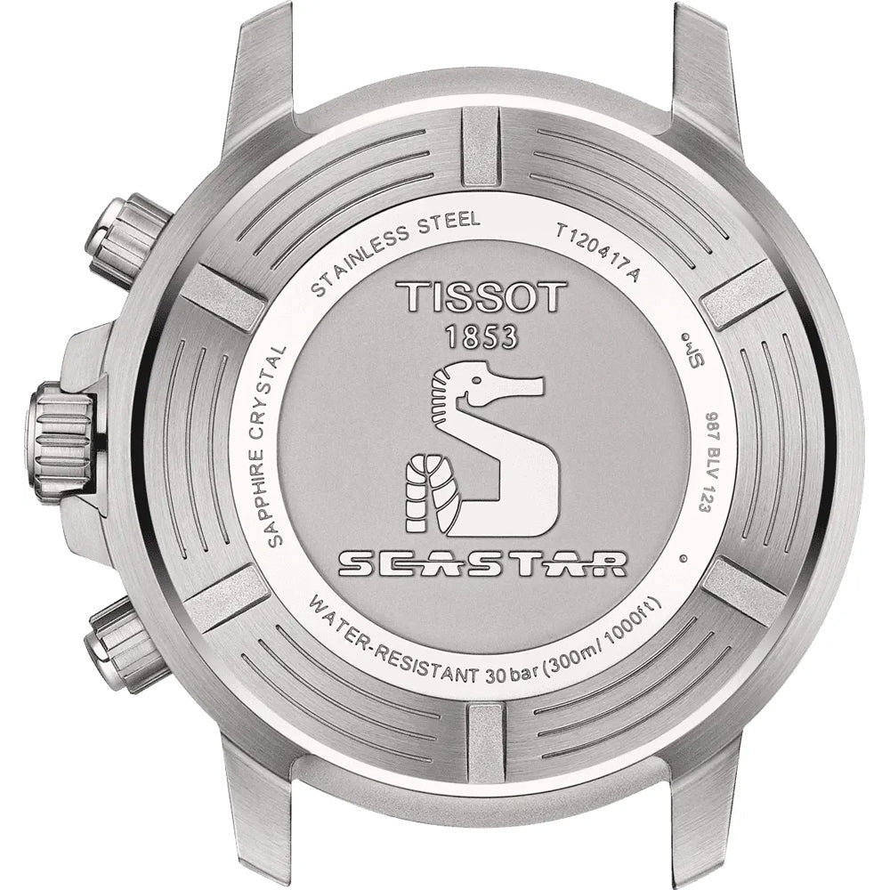Tissot Seastar 1000 45.5mm T120.417.11.051.00 Men's Quartz Chronograph Watch - caseback / rear (image 3)