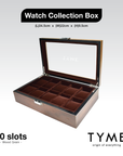 TYME Premium Watch Collection Box 10 Slot Wood