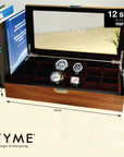 TYME Premium Watch Collection Box 12 Slot Wood