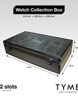 TYME Premium Watch Collection Box 12 Slot Aluminium