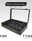 TYME Premium Watch Collection Box 12 Slot Aluminium